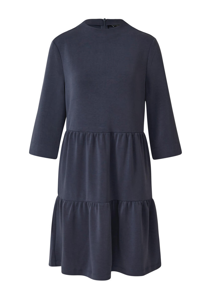 Kurzes Stufen-Kleid aus Scuba