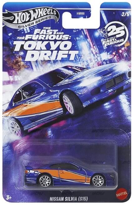 Hot Wheels Silver Series - # HNR88 JKX06 - Nissan Silvia (S15) - The Fast & Furious: Tokyo Drift 1/64