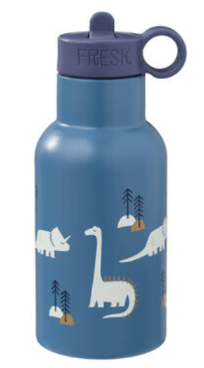 FRESK Nordic Flask thermos bottle 350ml, 2 closures, retractable straw + thermos closure, Dino