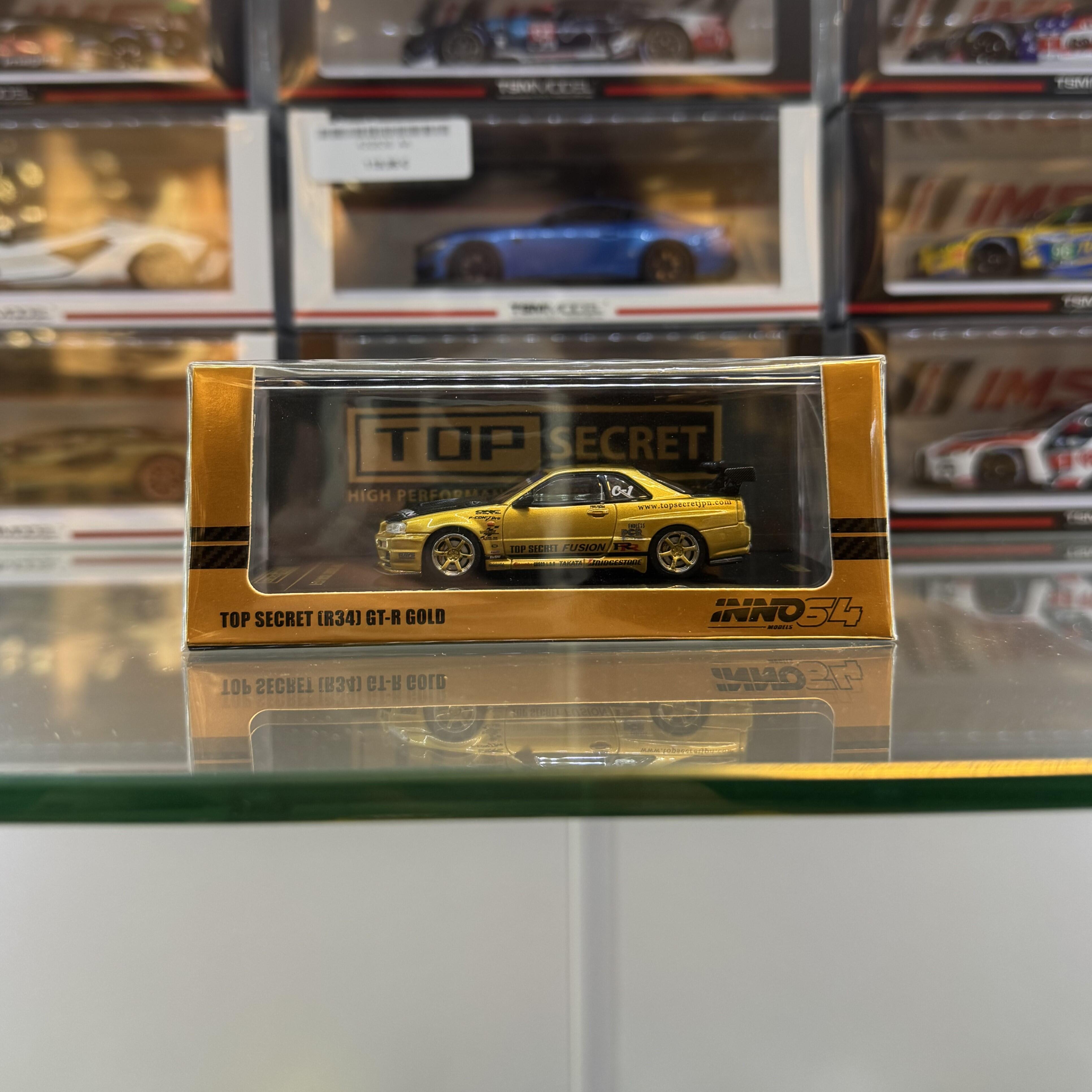 INNO64 - #IN64-R34TS-GOLD - TOP SECRET (R34) GT-R - or - 1/64