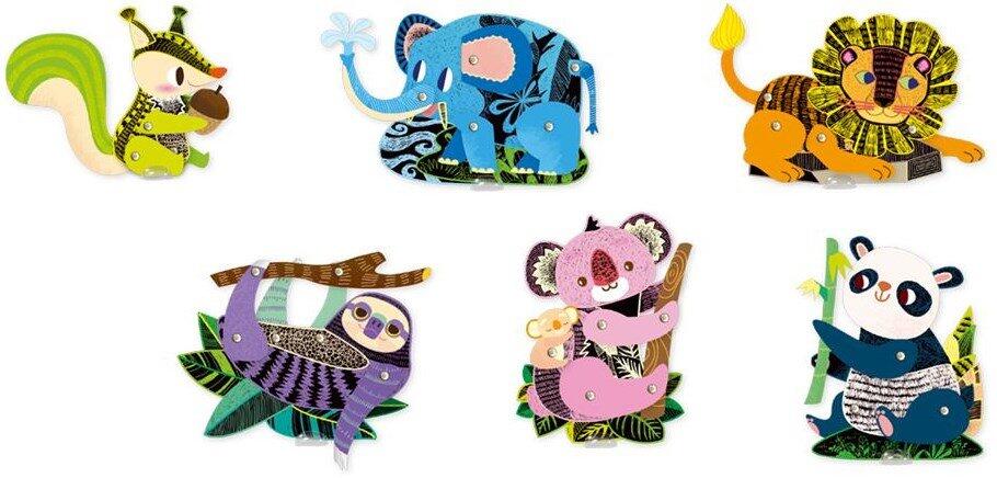 Kit de bricolage : figurines articulées d'animaux de la forêt