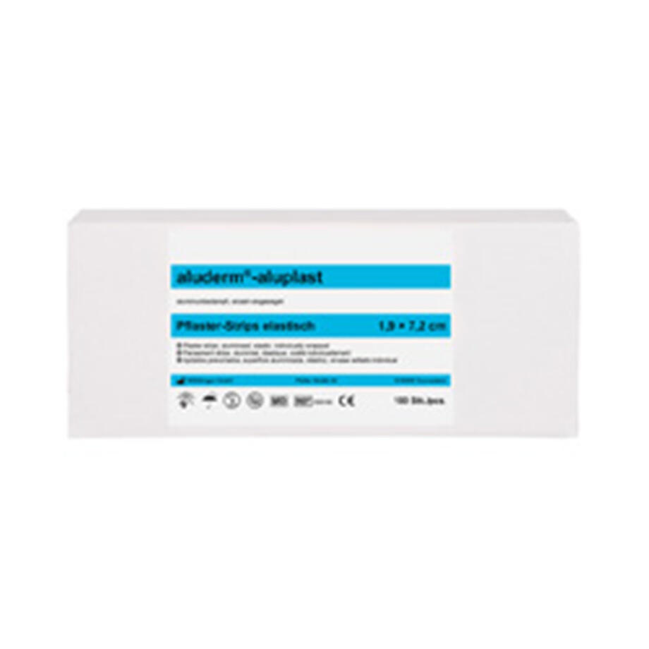 ALUDERM-ALUPLAST PFLASTER-STRIPS ELAST.  100 ST., 1,9 X 7,2 CM