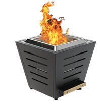 Primaster fire pit Linden wood, low-smoke, 51 x 51 cm, black
