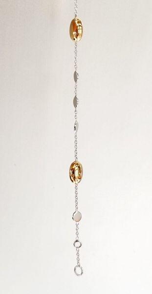 Armband aus Weiß- und Roségold Pastillen und Linsen aus 18K Gold