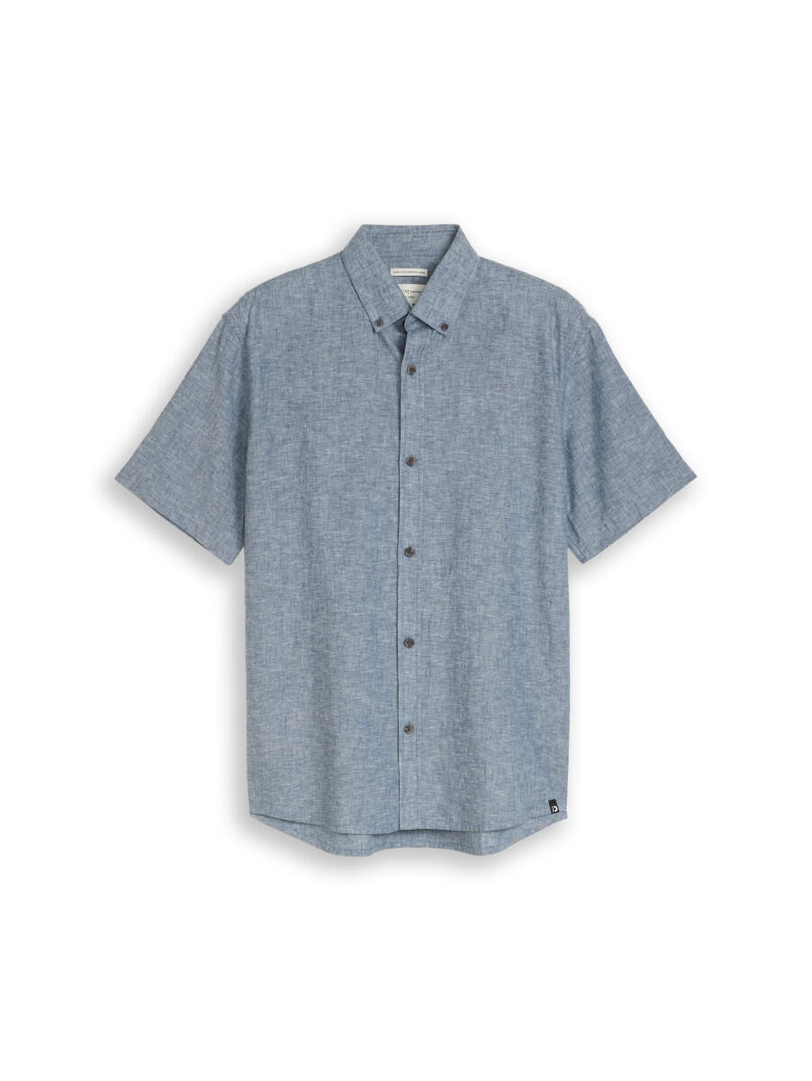 Chemise à manches courtes, coupe décontractée, en lin