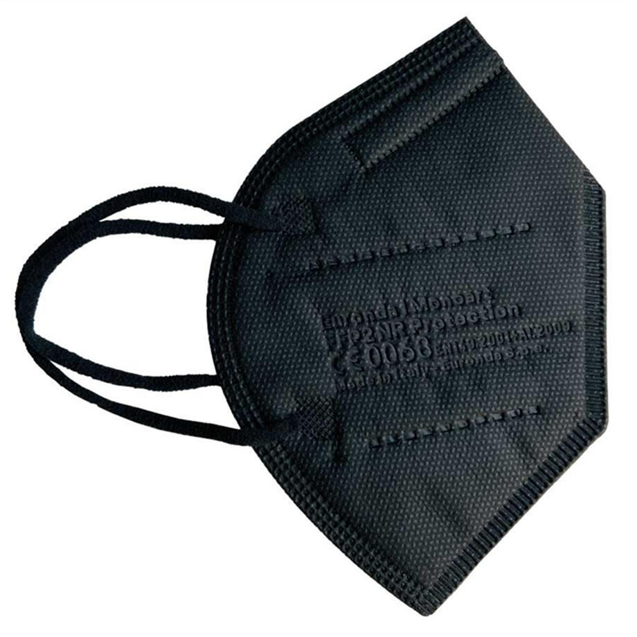 Monoart FFP2 NR Protection masque facial sans valve, noir, boite de 10