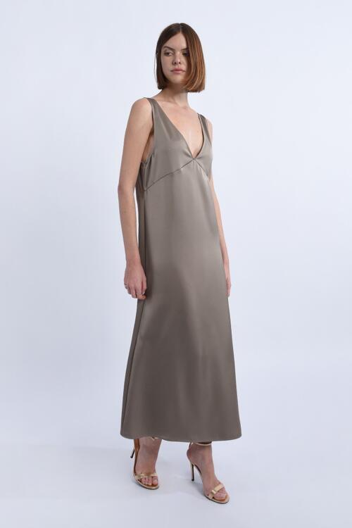 Molly Bracken Satin dress with V neckline Letzshop