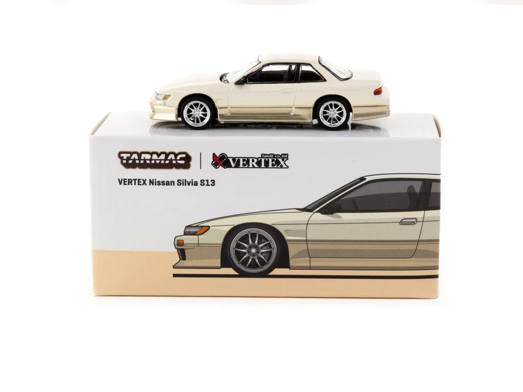 Tarmac Works - #T64G-025-WH - VERTEX Nissan Silvia S13 - White / Gold - Lamley Special Edition - 1/64