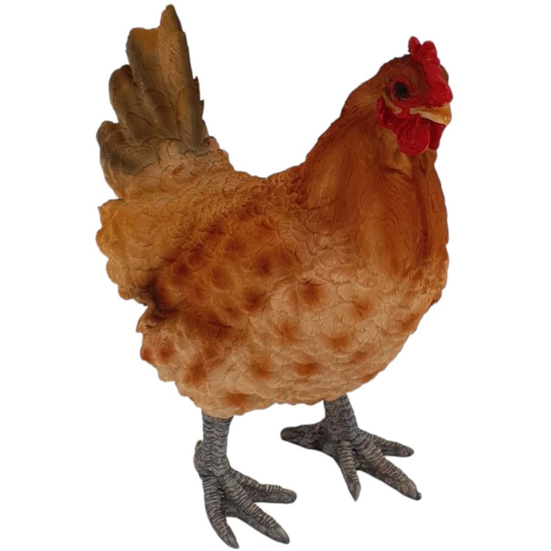 Brown hen decorative figurine, 36 x 17 x 31 cm