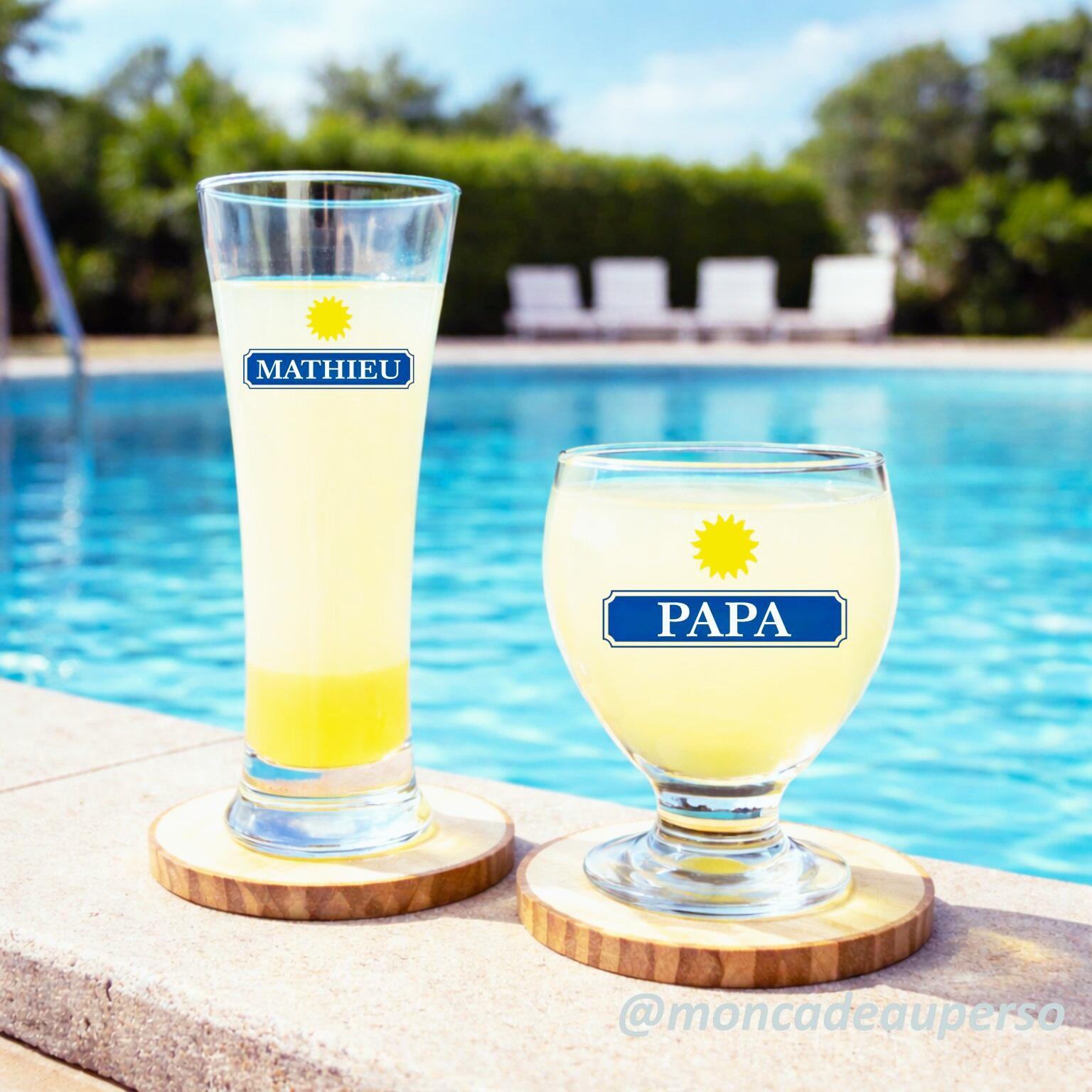 Personalisertes Glas zum Vatertag – Geschenk für Papa