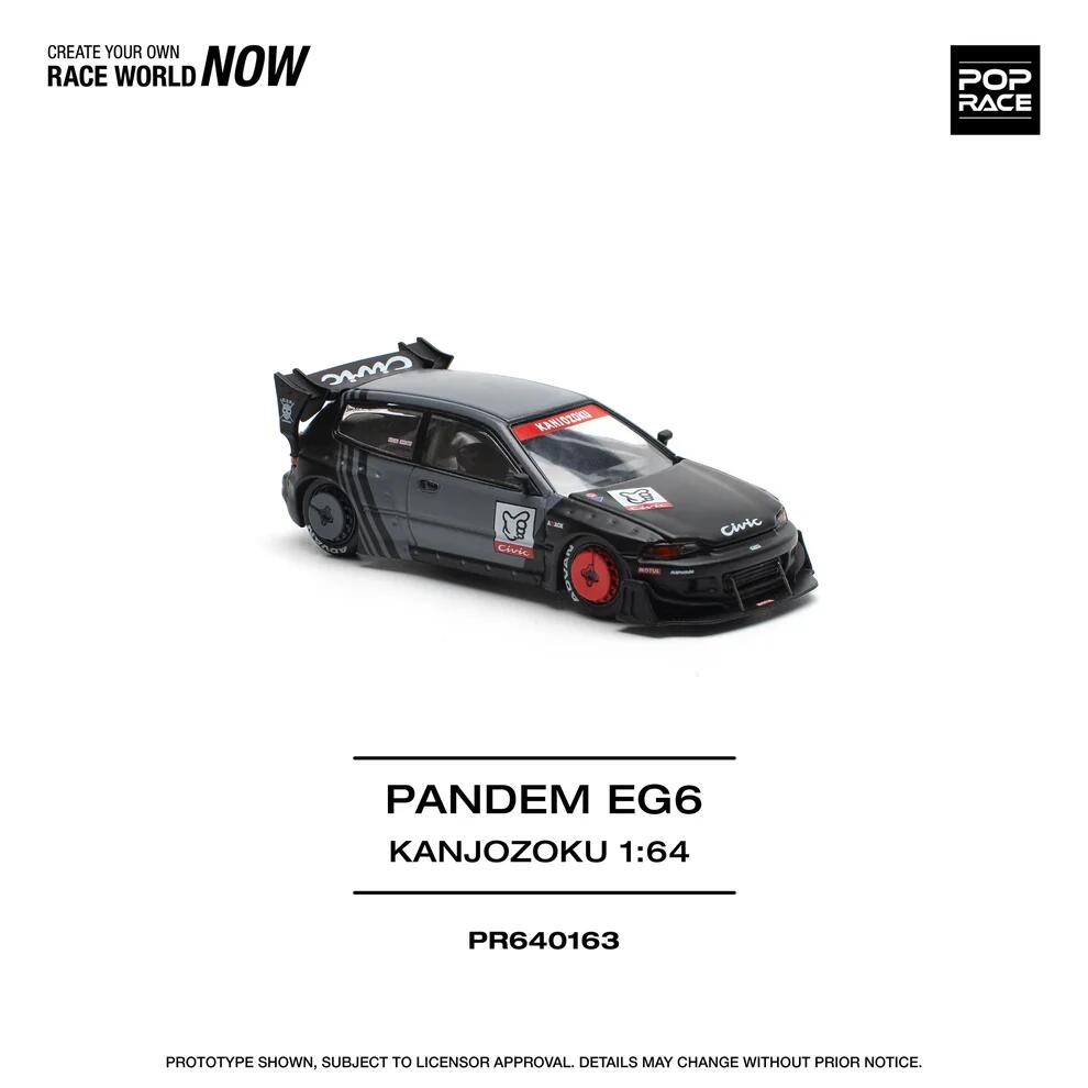 Pop Race - #PR64-163 - Pandem Civic EG6 "Kanjozoku" - 1/64