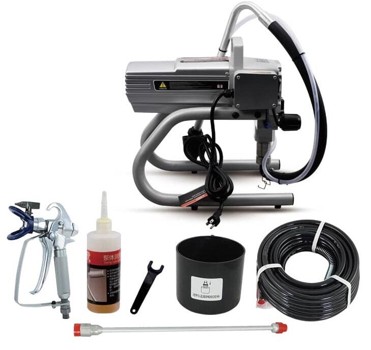 Varan Motors - R450 Pulvérisateur de peinture PRO Airless 900w 220 bar 2.2l/min, Pistolet haute pression à peinture, tuyau de 15m
