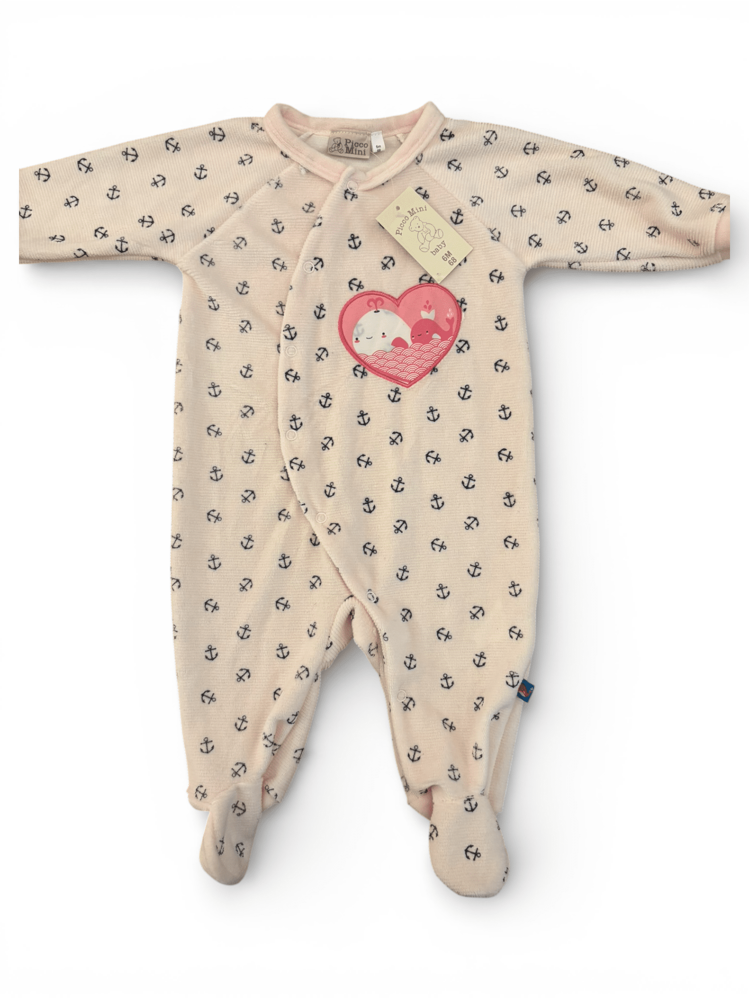 Picco Mini Pink Anchor Pajamas (6M / 68)