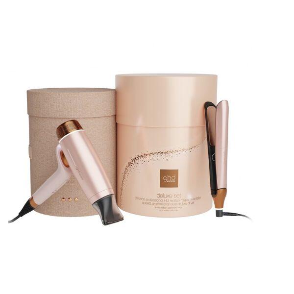 GHD Deluxe Speed Sèche Cheveux & Chronos Cachemire Beige gift set