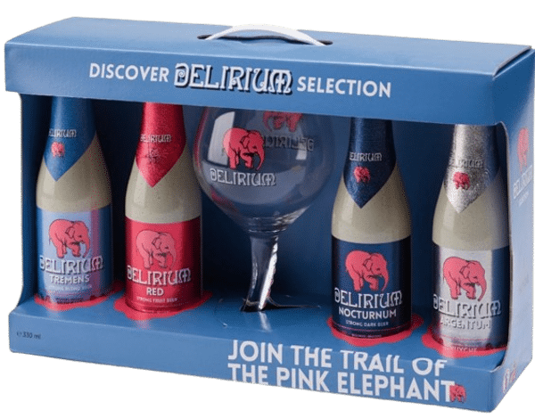 DELIRIUM DISCOVERY Geschenkset 4x33 cl + 1 Glas