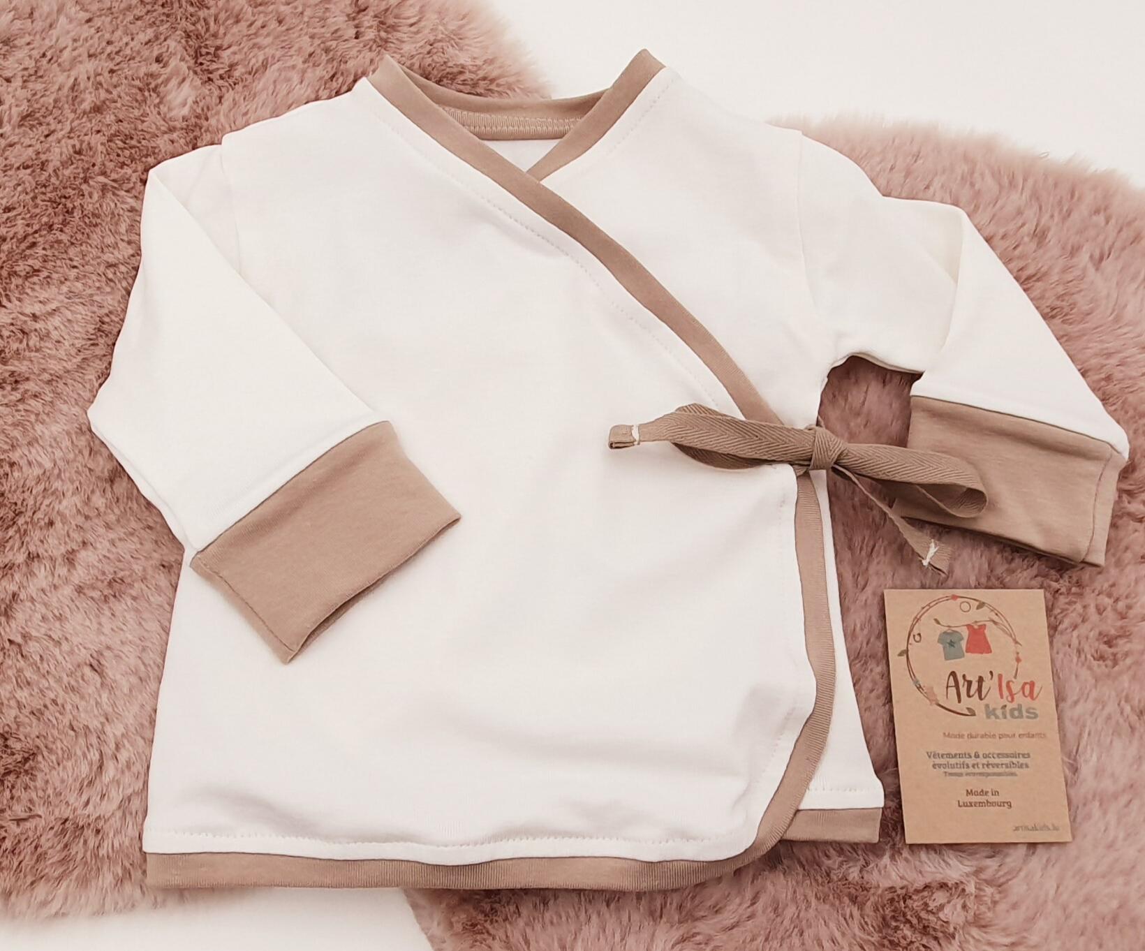 T-shirt évolutif beige douceur made in Luxembourg 