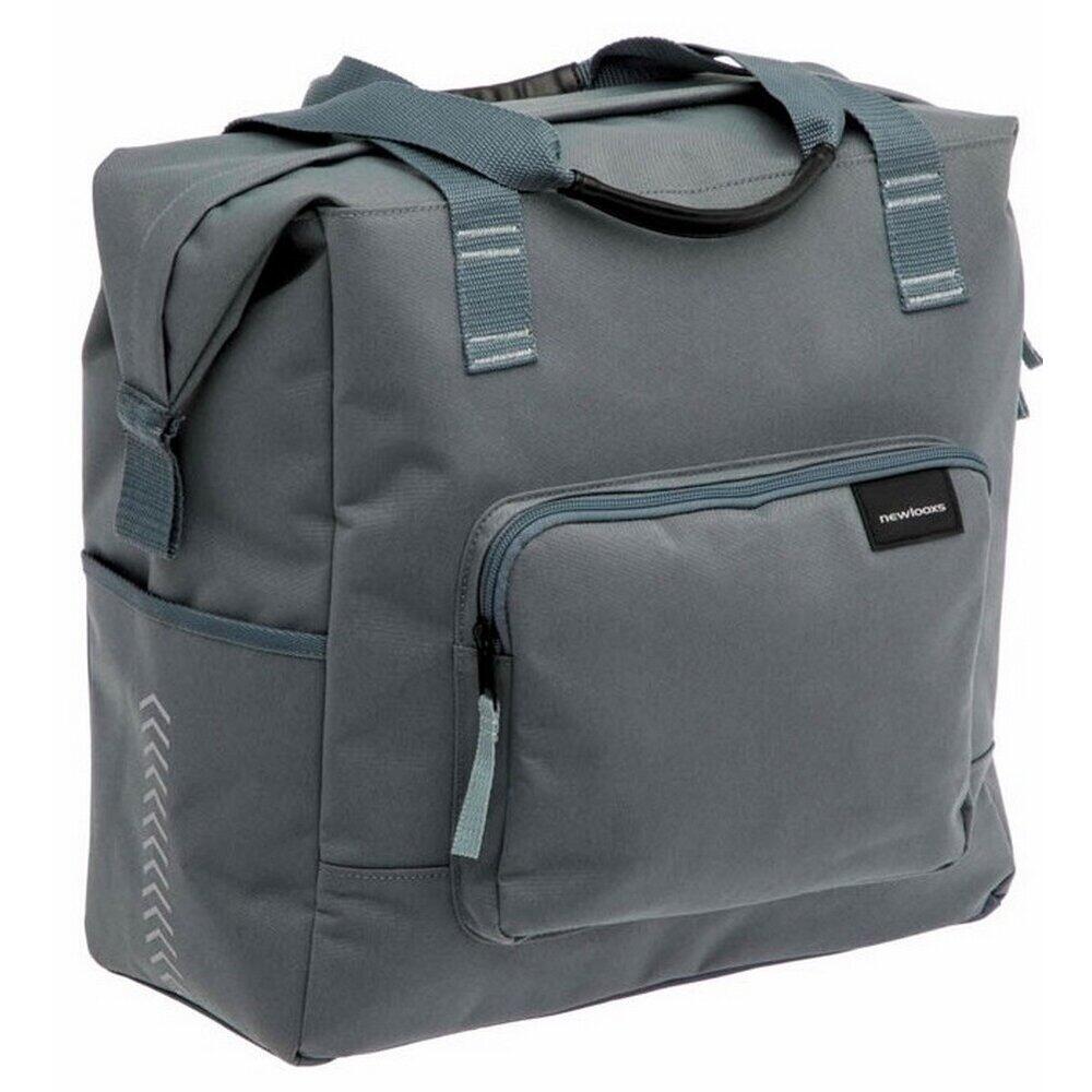 Bike pannier New Looxs Tulum Camella, 26 liters, 36 x 22 x 36 cm - gray/green