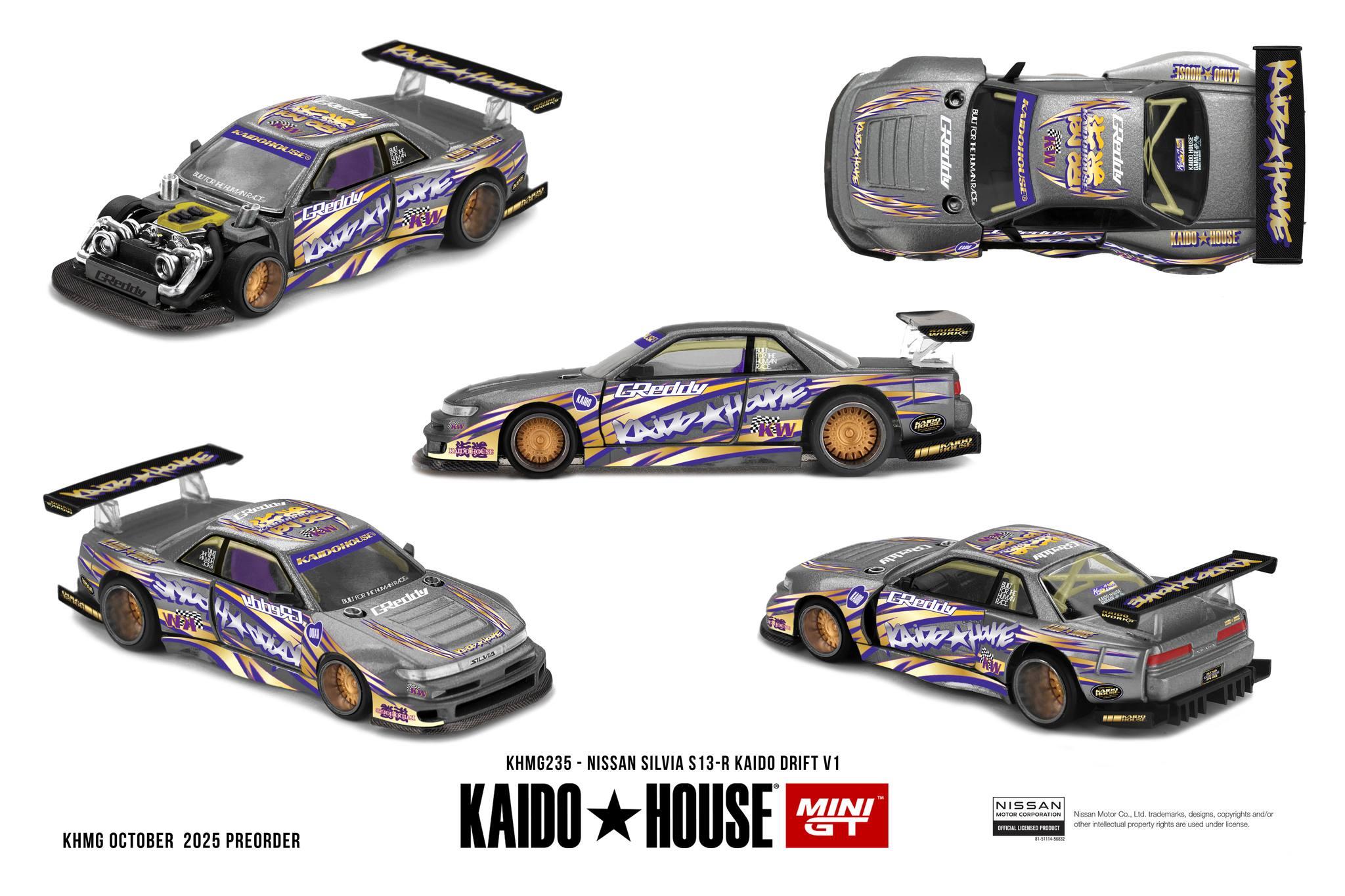 [Précommande] Kaido★House / Mini GT - #KHMG235 - Nissan Silvia S13-R KAIDO DRIFT V1 - échelle 1:64