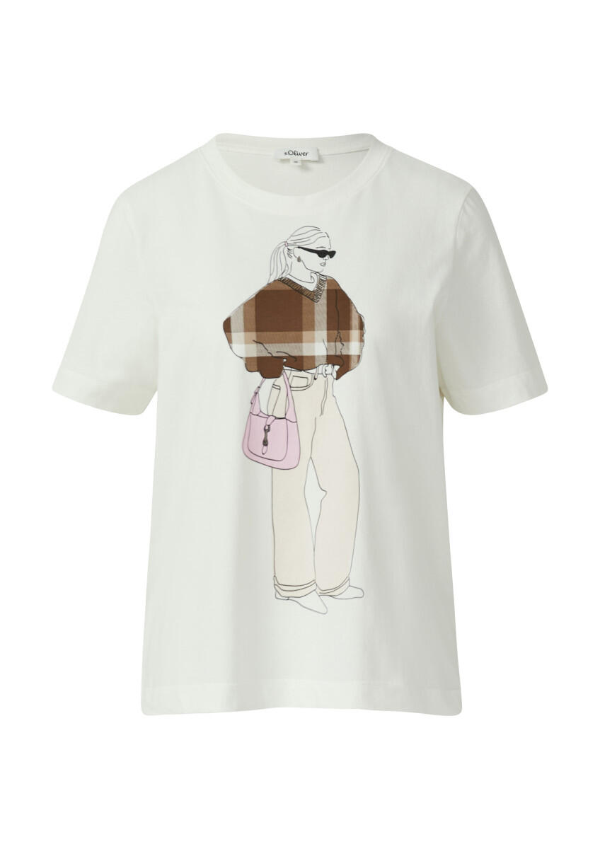 Relaxed-fit T-shirt with front print
