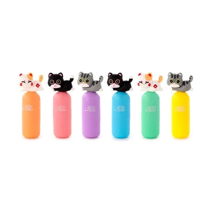 Niedlicher Katzen-Highlighter-Stift mit Topper