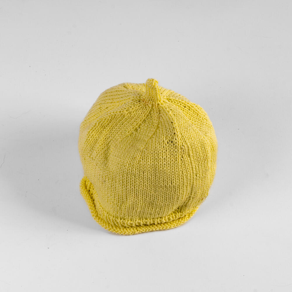 Baby- oder Kleinkindmütze, handgestrickt, Umfang ca. 48 cm