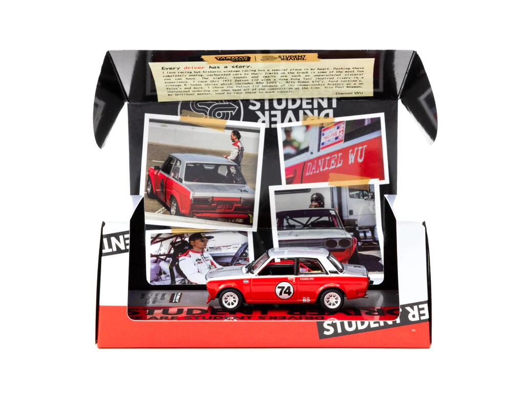 Tarmac Works - #T64G-052-SD - Datsun 510 - Trans-Am B-Sedan 2.5 Challenge 2023 - Daniel Wu - 1/64