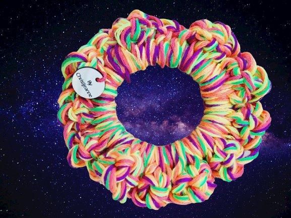 Crochet Scrunchie Rainbow Warrior