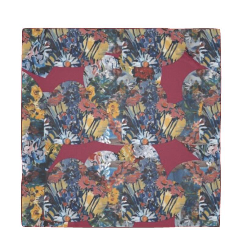 Écharpe en satin de soie August Queen 90x90 cm