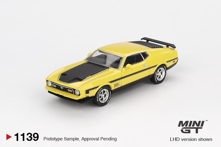 [Disponible en précommande] Mini GT - #MGT01139-L - Ford Mustang Mach1 - Grabber Yellow - 1/64