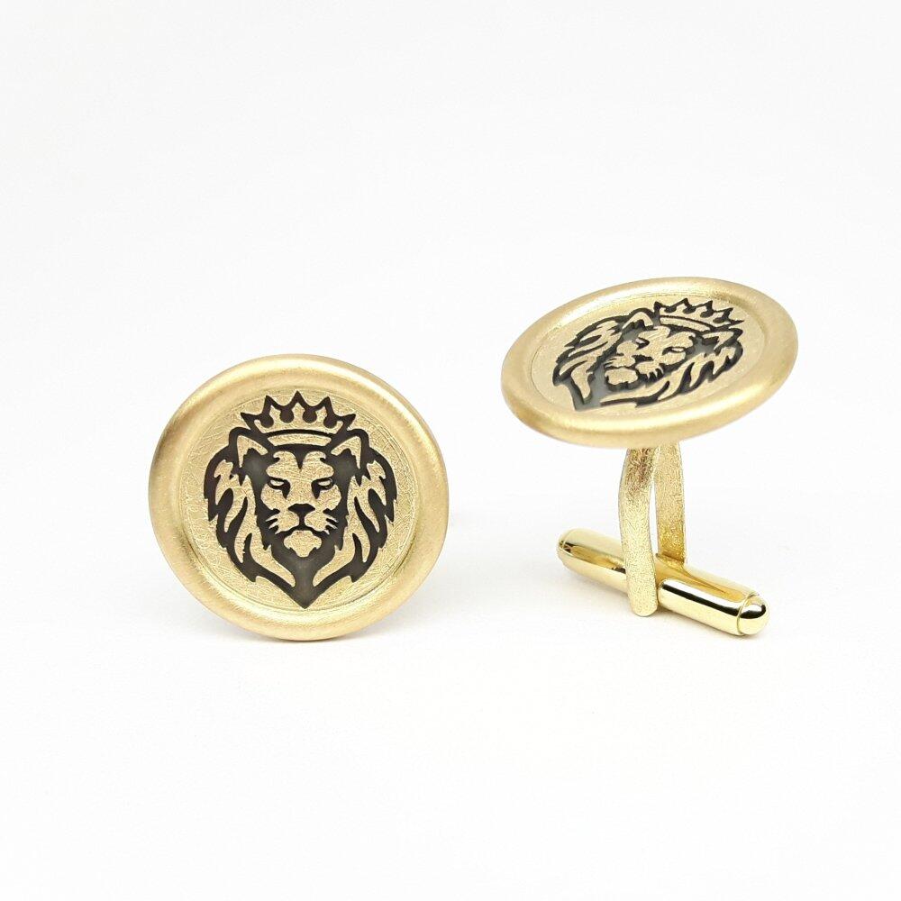 "Lion of Luxembourg", boutons de manchette en or jaune 18kt. Pièce unique.