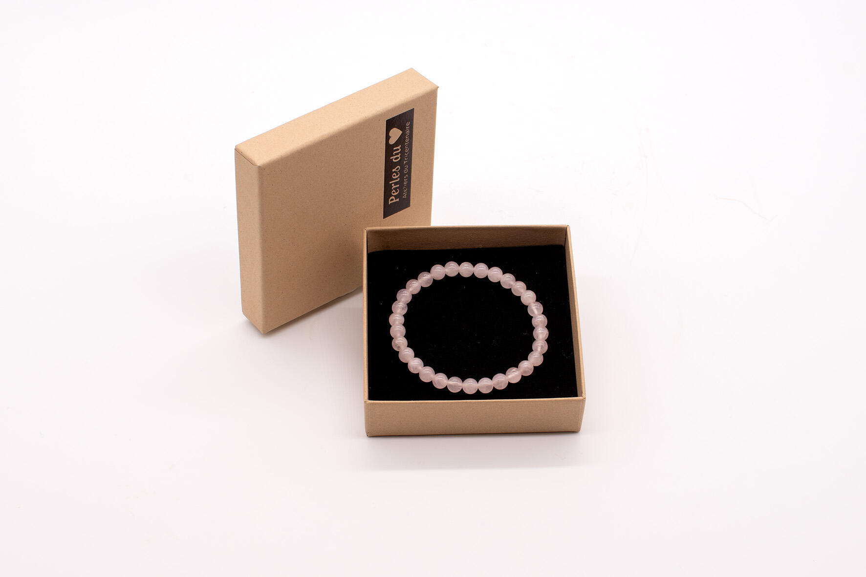 Valentinstags-Armband aus Rosenquarz