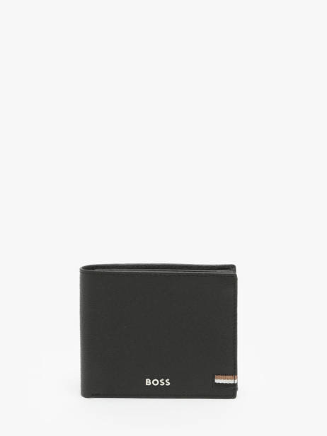 Portefeuille noir cuir, HUGO BOSS
