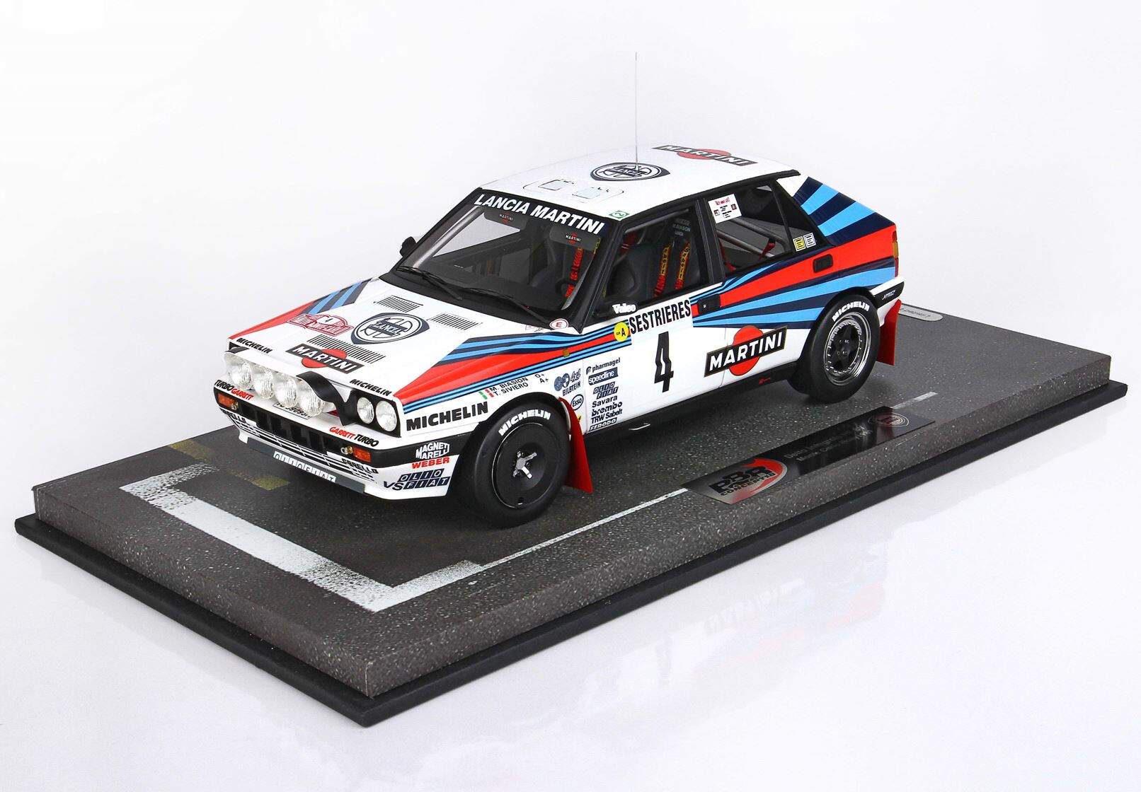Miniature BBR 1/18 Lancia Delta HF Integrale 16V – Rallye Sanremo 1989, Biasion