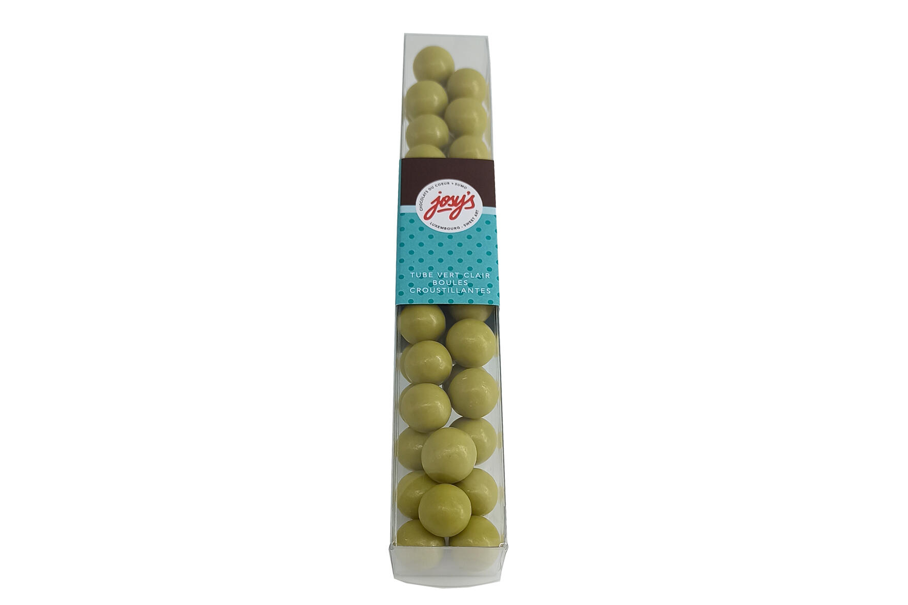 TUBE VERT CLAIR BOULES CROUSTILLANTES, Fairtrade 95gr.