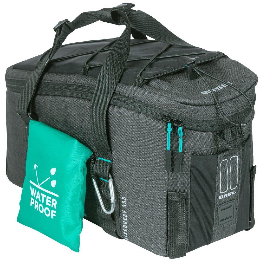 Rack bag for Basil Discovery 365D, 9 L, 36 x 16 x 20 cm - Black melange