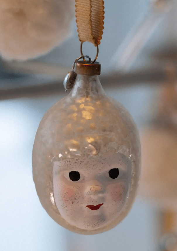 Christmas decorations - Glaskopf Babyengel-Ornament