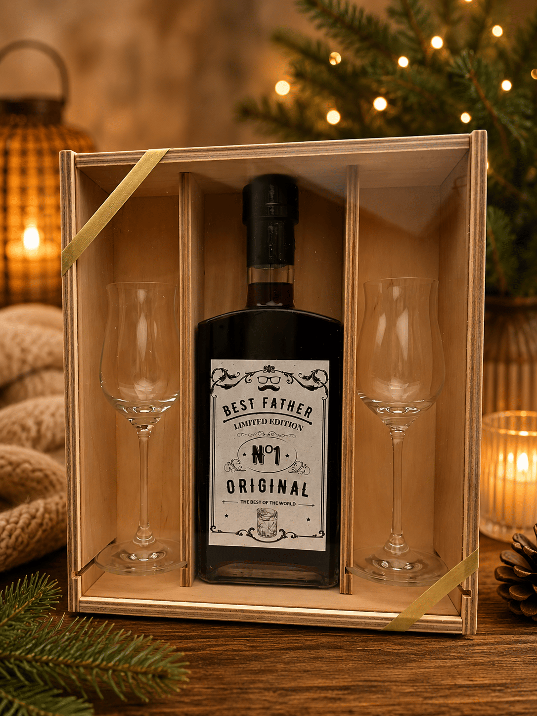 Coffee Liqueur with Rhum 35% 50cl box + 2 glasses
