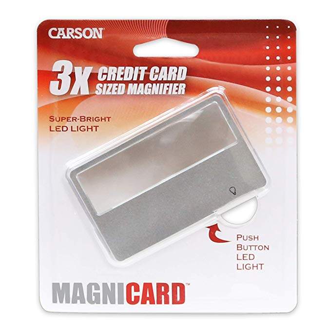 CARSON Magnifier credit card format 3x Letzshop