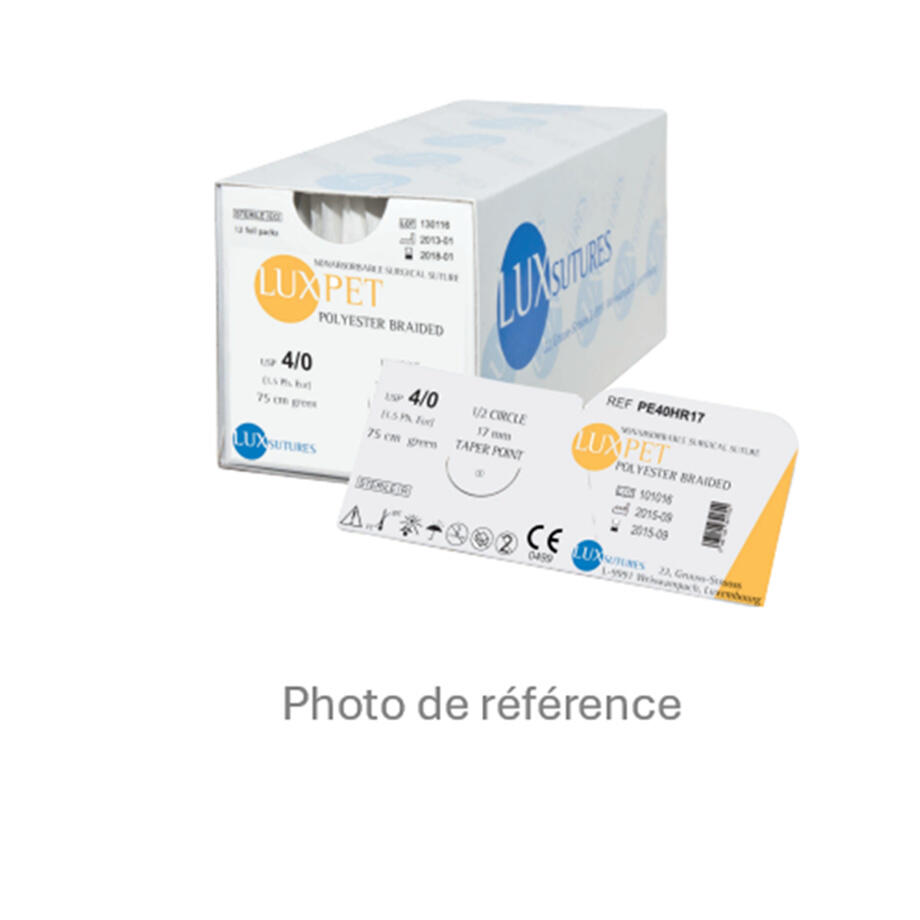 Polyester green 75 cm EP 3 USP 2/0 Needle 1/2 Cir Taper 18 mm 12 pieces