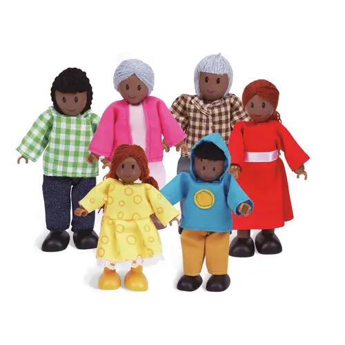 Hape famille de poupées - Teint foncé