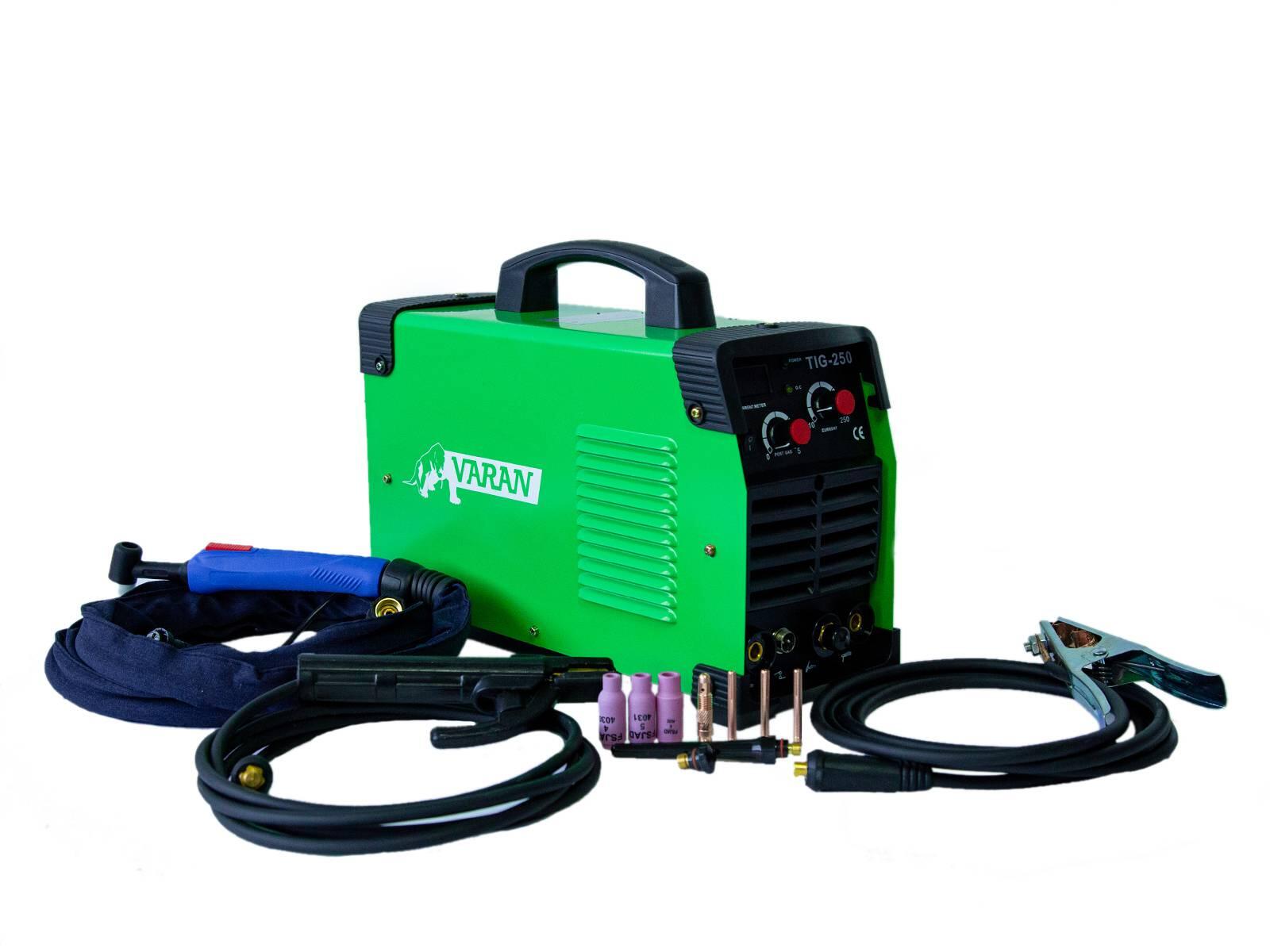 Varan Motors - var-tig250s Poste à souder TIG & ARC 250A, portatif et Inverter  + Accessoires