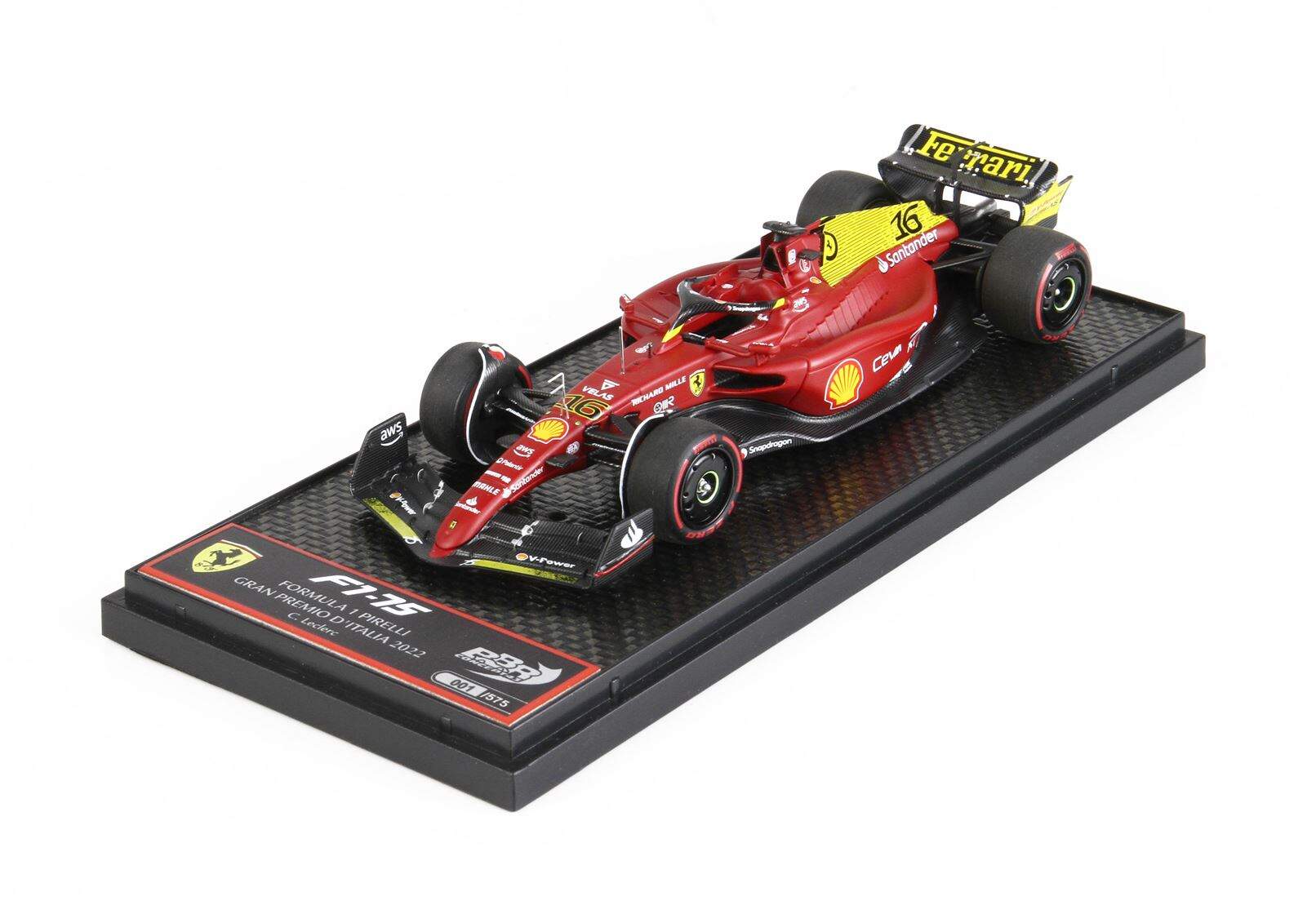 FR] BURAGO FERRARI F1-75 N.55 2022 CARLOS SAINZ MONZA GP SIGNATURE 1