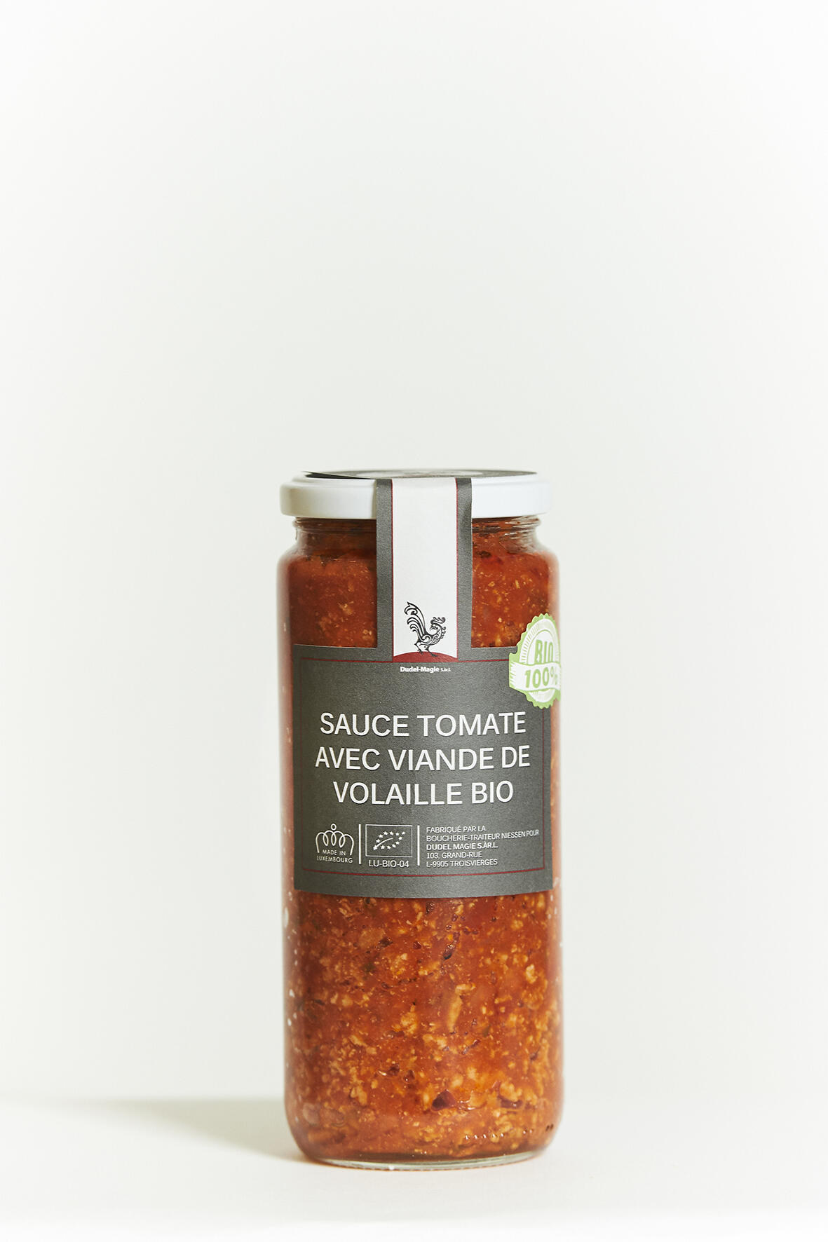 Sauce Tomate avec Viande de Volaille Bio