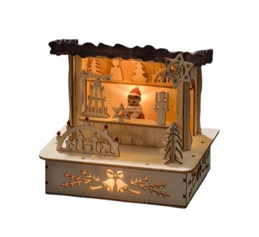 Konstsmide LED Christmas Market Stand natural color 11 x 9.5 x 12.5 cm