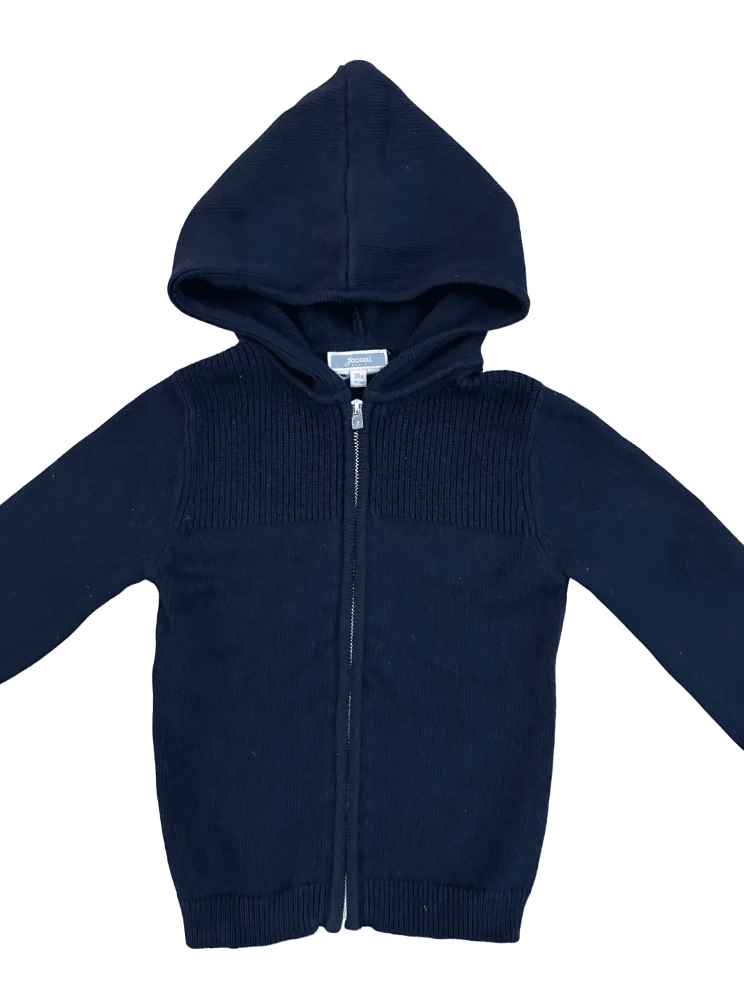 Jacadi cardigan bleu marine à capuche zippé (3Y / 96)