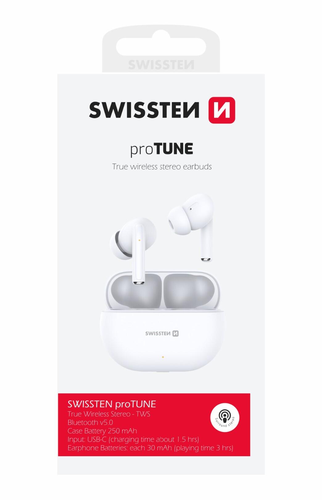 ECOUTEURS BLUETOOTH TWS SWISSTEN PROTUNE WHITE
