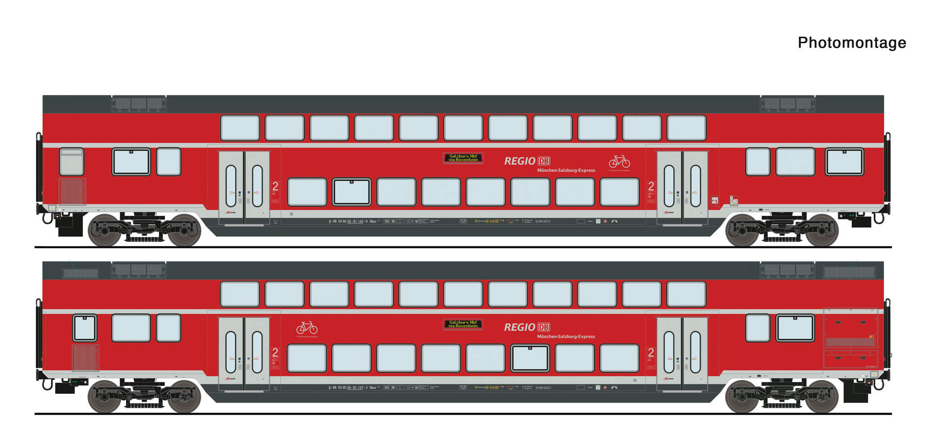 Roco 6600202 voie H0 4 pièces. Ensemble : Camion-benne type Fans 128 de la DB AG, époque VI