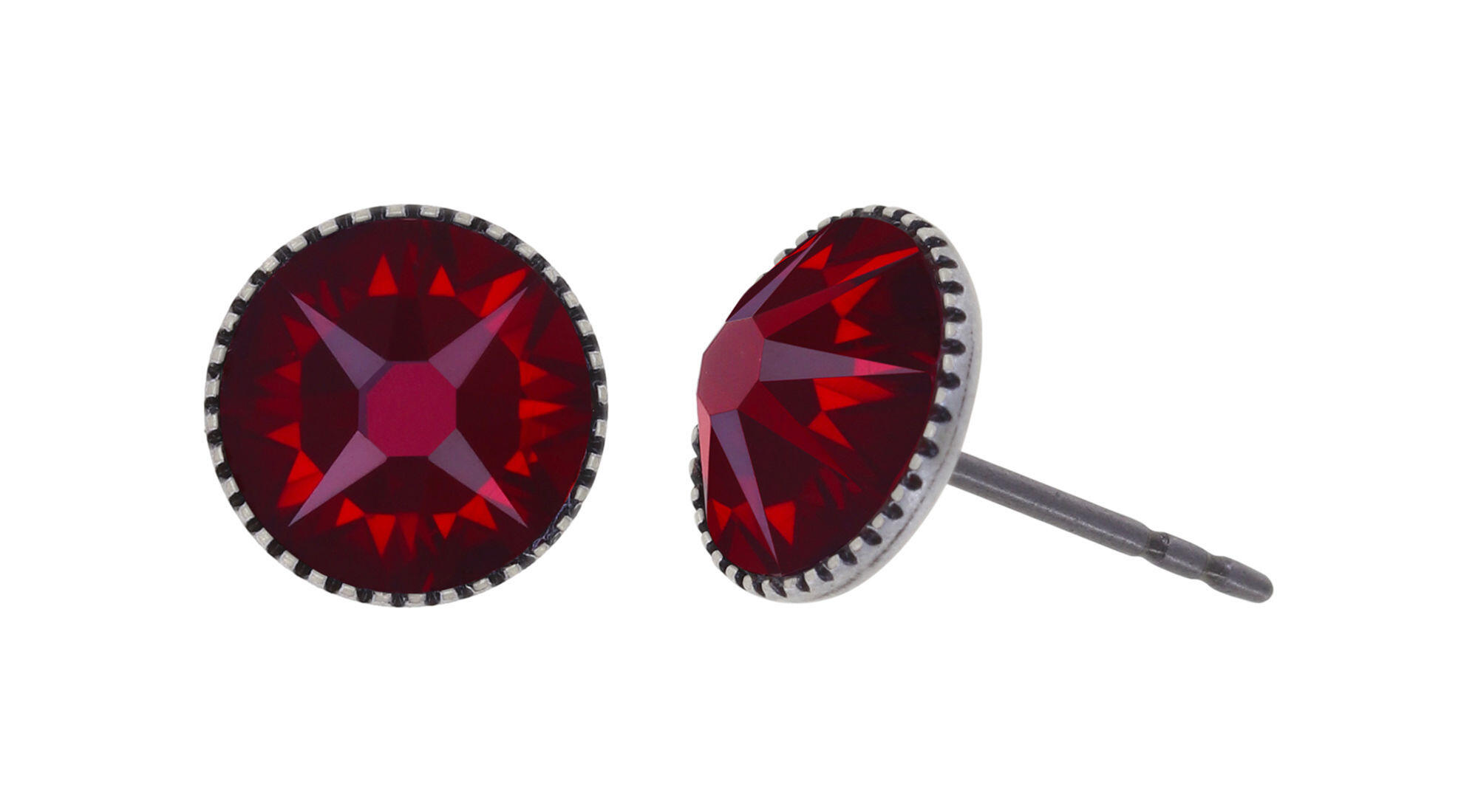 Stud Earrings - Black Jack