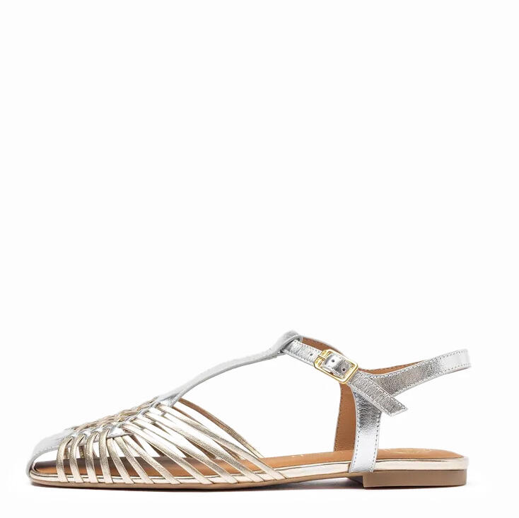 Sandales à brides en cuir