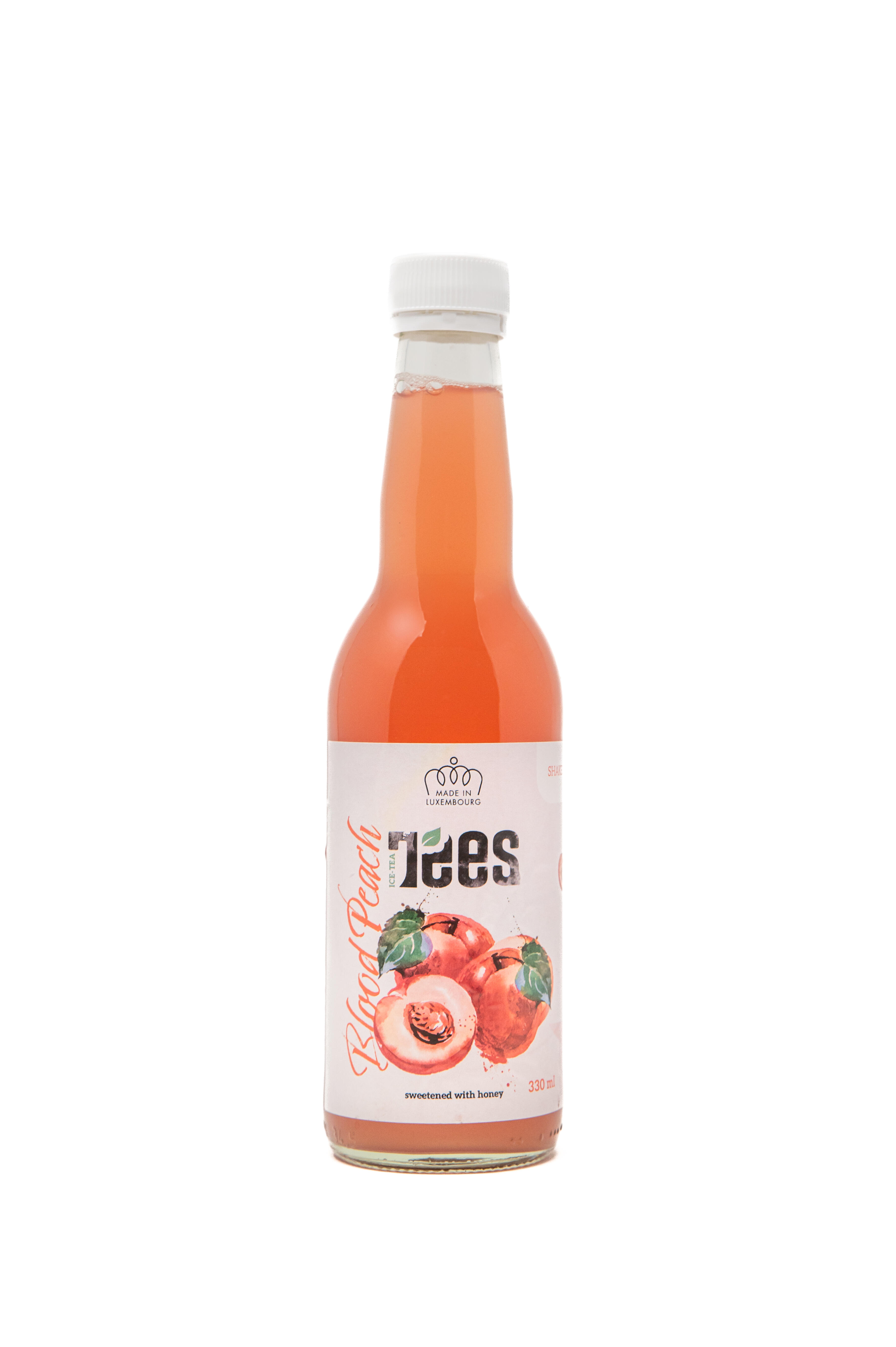 T’ees Thé Glacé à la Pêche Sanguine – 24 x Bouteilles de 0,33L (1 Boîte)